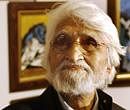 M.F. Husain's art gets bigger, crazier at 95