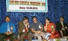 Doctors meet: Deputy Commissioner Dr P C Jaffer at the Live ENT surgical workshop held in Mandya on Saturday. Dr Prahlad, Dr Ramalingegowda, MIMS incharge director Pushpa Sarkar are seen. Dh Photo