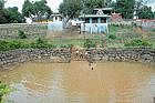 Water let into the Dodda Arasana pond for immersing Ganesha idols in Chamarajanagar. dh photo