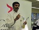 Kasi Vishwanath demonstrating the recipes.