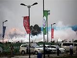 Fogging operations being conducted to get rid of mosquitoes at the 2010 Commonwealth Games Village in New Delhi on Thursday. PTI
