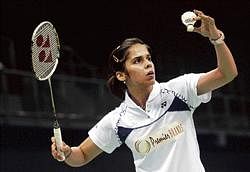 Determined: A nations eyes will be trained on Saina Nehwal, hoping the 20-year-old becomes the first Indian woman  shuttler to win a gold at the Commonwealth Games.