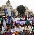 Protest at the East Gate of Vidhana Soudha- KPN