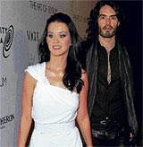 Love birds:  Katy Perry and Russell Brand.