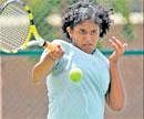 Smack! SP Ritu defeated Krutika S Raj in straight sets in their girls under-16 first-round match on Tuesday. DH photo