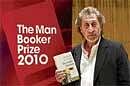 Howard Jacobson poses with his book The Finkler Question at the Royal Festival Hall in London. AFP