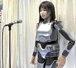 HRP-4, a female robot, sings using a synthesised voice  technology that sounds and breathes like a human.