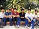 Candid: Ajay (extreme right) with his friends Pavan, Harish, Aprameya, Abhishek and Siddeshwar.