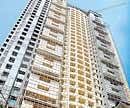 A view of the underconstruction flats of the controversial Adarsh Housing Society located at Colaba in Mumbai on Friday. PTI