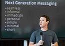 Great Gambler: Facebook founder and CEO Mark Zuckerberg speaks during a special event announcing a new Facebook email messaging system in San Francisco, California. AFP