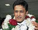 Anil Kumble after his victory in the KSCA polls. DH photo
