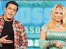 Bigg Boss host Salman khan with Pamela Anderson.