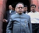 Finance Minister Pranab Mukherjee at Parliament House during the ongoing winter session in New Delhi on Monday. PTI