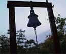 Tales from KODAGU: A bell at the Igguthappa temple. Below: The Chinnathappa temple. Photos by the author