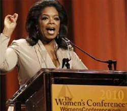 Oprah Winfrey speaks after accepting the Minerva award at ''The Women's Conference 2010'' in Long Beach, California on October 26, 2010.Reuters File Photo