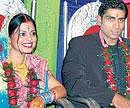 happier times Payal Surekha and her husband Anant Narayan Mishra at their wedding reception.