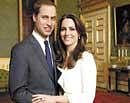 HAPPY COUPLE Prince William and Kate Middleton, who are to be  wedded soon.