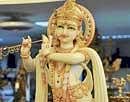 The marble idol of Krishna.