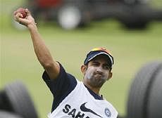 India's Gautam Gambhir throws the ball during the Indian training session at the Kingsmead in Durban, South Africa, on Saturday Dec. 25, 2010. India prepares for their second Test match against South Africa starting on Sunday. (AP Photo)