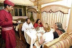 Opulence redefined: Passengers in The Deccan Odyssey. DH Photo