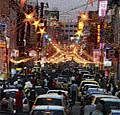 Commercial Street was all a glitter on the eve of the New Year on Thursday. DH Photo/ B K Janardhan