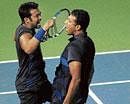 WINNERS' DANCE: Leander Paes (left) and Mahesh Bhupathi are eager to prove a point at the Australian Open.