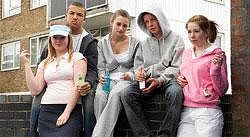 Gang power: Teenagers are five times more likely to take risks when in a group than when they are alone.