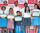 Winners of all India Spell Bee Competition held in the City on Sunday.