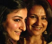 Soha Ali Khan and her mother Sharmila Tagore. File Photo