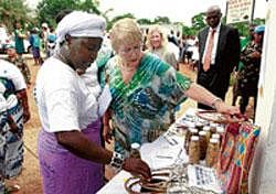 Reaching Out: Michelle Bachelet, executive director of UN Women which works for gender equality and women empowerment, visits a refugee camp in Liberia recently. Bachelet, with her vast experience in Chilean politics, is likely to give more teeth to the UN agency.