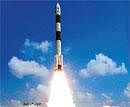 Trailblazer: The PSLV-C16, carrying three satellites, including a remote-sensing satellite, takes off from the Satish Dhawan Space Centre in Sriharikota on Wednesday. PTI