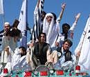 Supporters of Pakistani religious party Jamiatulema-i-Islam attend a rally to condemn the killing of al-Qaida leader Osama bin Laden on Sunday. AP