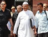 Members of Lokpal Bill drafting committee, Anna Hazare, Santosh Hegde, Shanti Bhushan Prashant Bhushan and Arvind Kejriwal come out after a meeting of the panel in New Delhi on Monday. PTI Photo