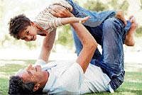 Changing priorities: Todays men are exploring the softer side of fatherhood, staying at home and caring for children.
