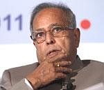 Finance Minister Pranab Mukherjee speaks at a forum hosted by the Confederation of Indian Industry (CII) and the Brookings Institution, in Washington on Monday. AP