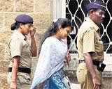 Kannada actress Maria Susairaj being produced in session court for allegedly killing her boyfriend and TV executive Neraj Grover along with her naval officer fiance Emile Jerome Mathew, in Mumbai on Thursday. PTI Photo