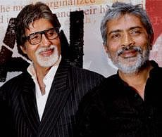 Amitabh Bachchan and Prakash Jha during a promotion of the film 'Aarakshan' in Mumbai. PTI File Photo
