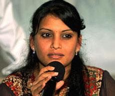 Kannada actress Maria Susairaj . File Photo