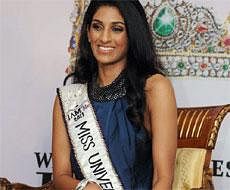 Miss Universe India 2011 Vasuki Sumkavalli Wadhawan addressing a media conference in Hyderabad on Thursday. PTI