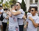 Active and non-active U.S. military personnel gather to participate for the first time in San Diego's Gay Pride Parade in San Diego, July 16, 2011. Reuters File Photo