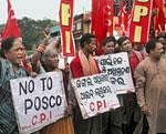 File Photo of a protest against POSCO project