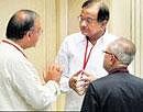 Union Finance Minister Pranab Mukherjee, Home Minister P Chidambaram and Leader of Opposition in Rajya Sabha Arun Jaitley during the 15th National Integration Council meeting in New Delhi on Saturday. PTI
