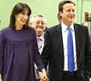 British Prime Minister David Cameron with wife Samantha. File Photo
