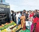 A file photo of then Andhra Pradesh chief minister YS Rajasekhara Reddy and others at the foundation-laying  ceremony of Brahmani Steels.