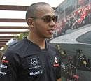 On Fast Track: Bangaloreans can look forward to some breathtaking manoeuvres from  Formula One world former champion Lewis Hamilton on Tuesday. AP