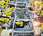 The Hyundai car plant in Chennai: Manufacturing growth has slowed down in India.