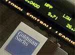 A Goldman Sachs sign is seen at the New York Stock Exchange. Credit: Reuters
