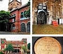 Landmarks (Clockwise from top left) Chepauk Palace; Wajallah Mosque; Plaque found on palace gates; Amir Mahal. Photos by Lakshmi Sharath