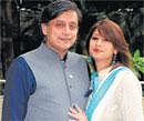 Partners Shashi Tharoor and Sunanda Pushkar.  DH Photo by Manjunath M S