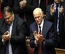 Greek Prime Minister George Papandreou in parliament on Saturday